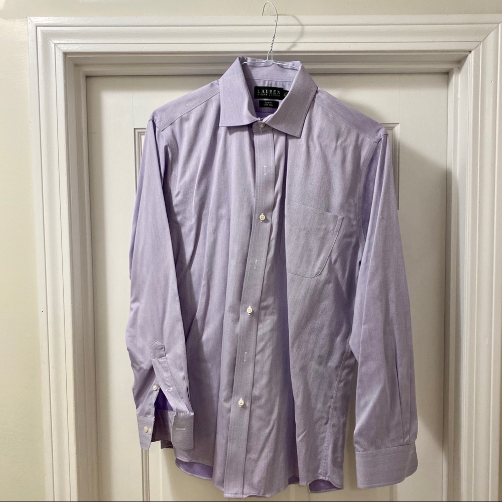 Ralph Lauren Purple Button Down Shirt 16.5. 34/35